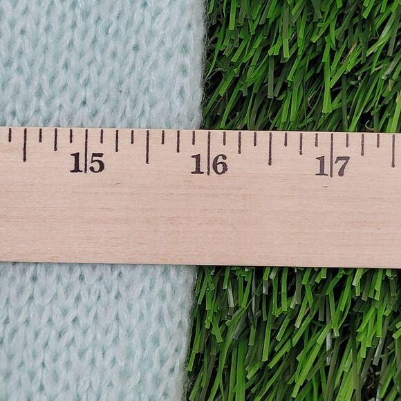 Vintage Flower Sweater Womens XS 16x25 Blue-Green - Picture 10 of 12